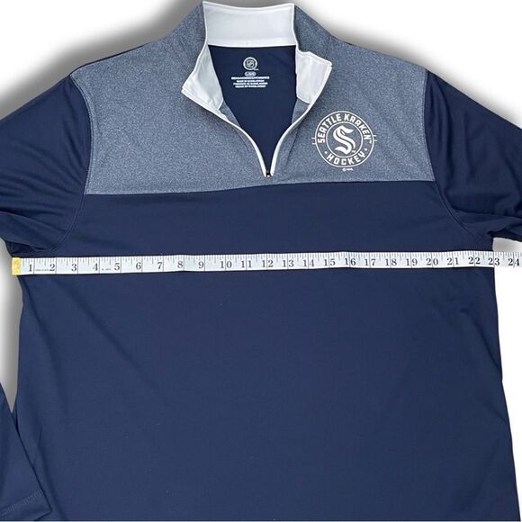 Seattle Kraken NHL Branded Iconic Defender Men’s 1/4 Zip - Picture 8 of 10